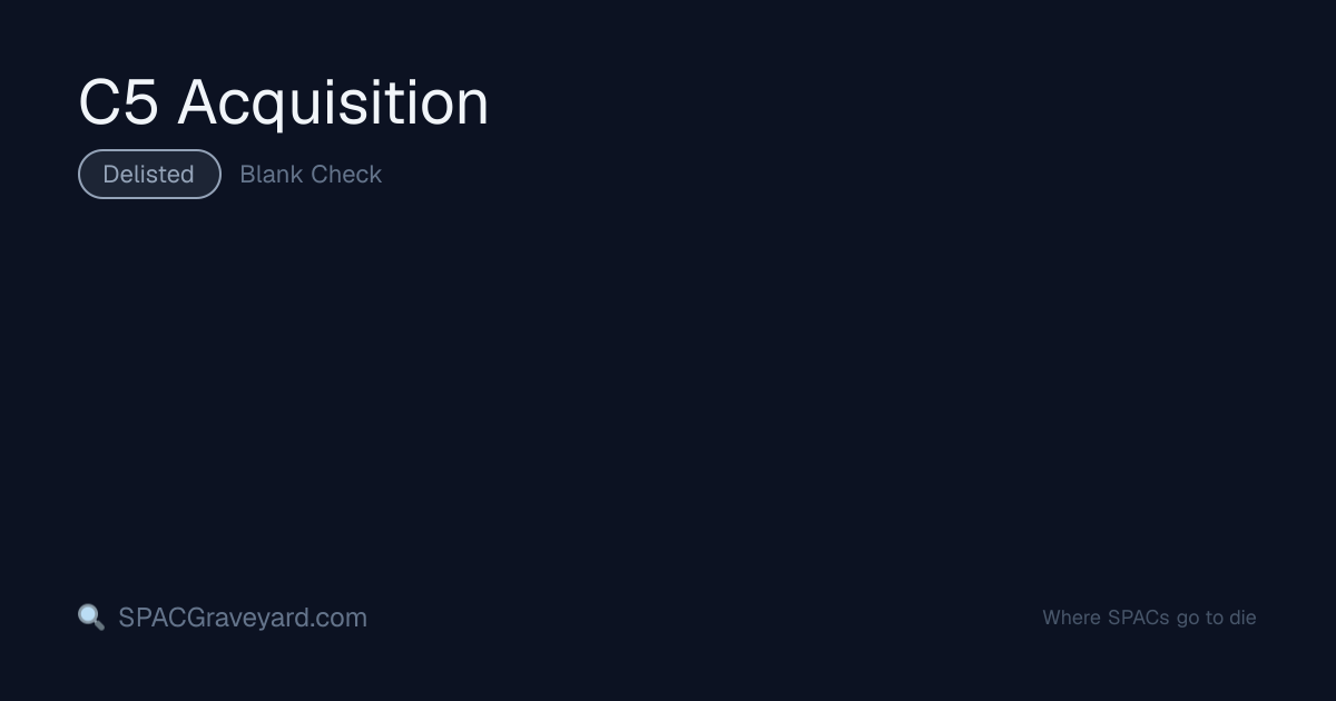 C5 Acquisition — SPAC Profile | SPACGraveyard | SPACGraveyard